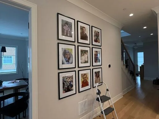 Gallery wall mounted and levelled — Arlington Heights, IL